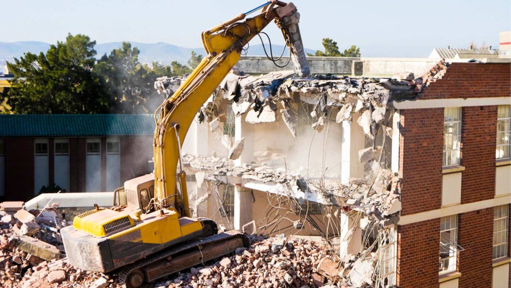 Demolition of old structure in Madison County, AL
